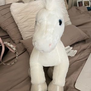 Final price Build a bear a white Horse  stuffed animal workshop 
 so adorable:)